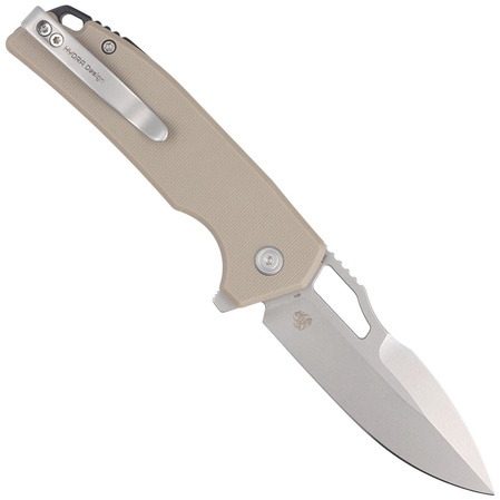 Kubey Knife RDF Tan G10, Bead Blasted AUS-10 by HYDRA Design (KU316D)