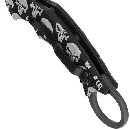 Fox The Skull Karambit Knife Black Aluminum, Black N690Co (FX-599 ALB-5)