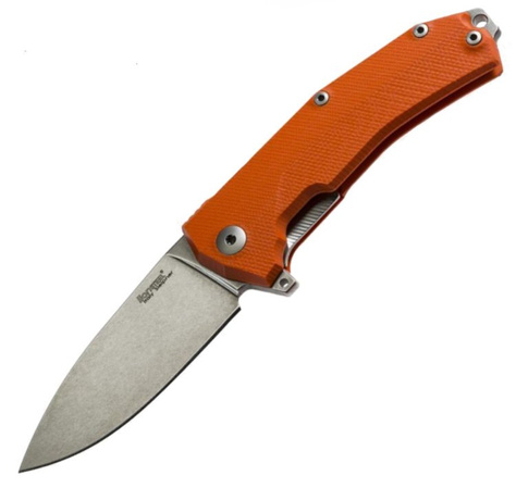 Nóż składany LionSteel KUR G10 Orange, Stonewashed Sleipner by Molletta (KUR OR)