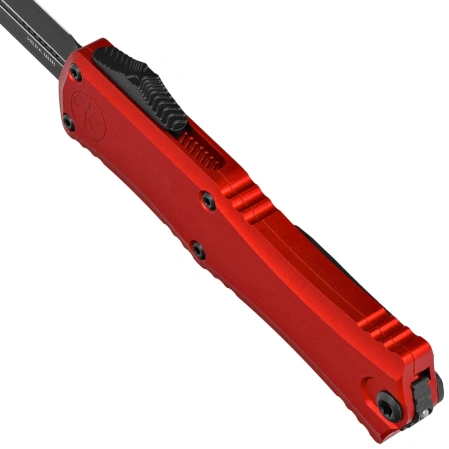Nóż automatyczny OTF Microtech Hera II Mini D/E Red Aluminium, Black M390MK by Tony Marfione (1702M-1RD)