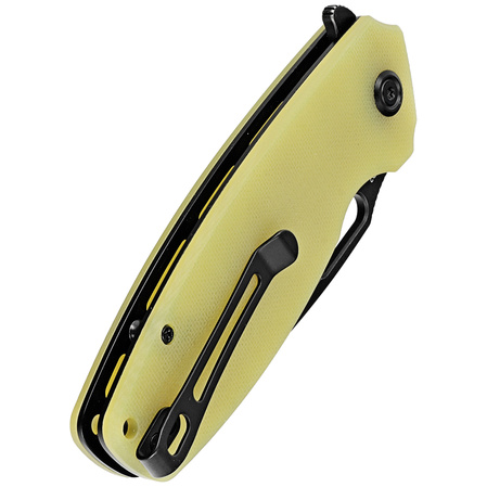 Nóż składany Kubey Tityus Translucent Yellow G10, Dark Stonewashed D2 (KU322G)
