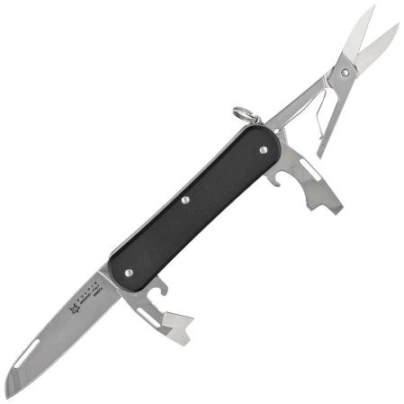 Scyzoryk Fox Vulpis F4 Black Aluminium, Polished N690Co (FX-VP130-F4 BK)