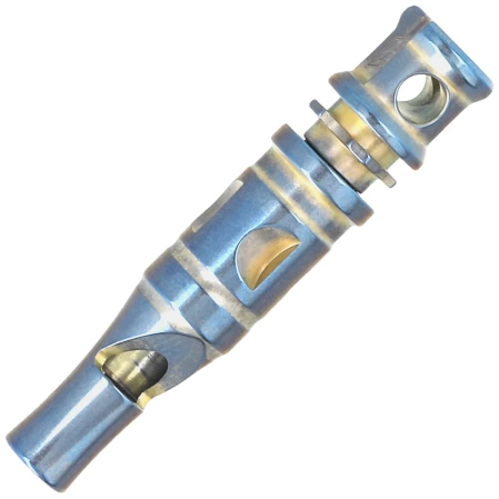 Bestech Blue/Gold Titanium Whistle with Chain (BM02A)