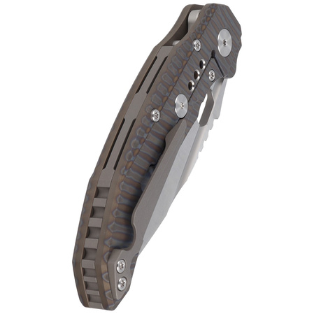 Nóż składany Bestech Exploit Tiger Texture Titanium, Satin CPM S35VN by Todd Knife and Tool (BT2005D)