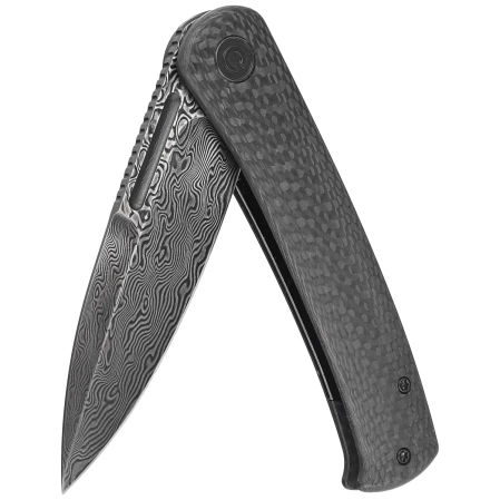 Civivi Caetus Knife Twill Carbon Fiber, Black Hand Rubbed Damascus (C21025C-DS1)