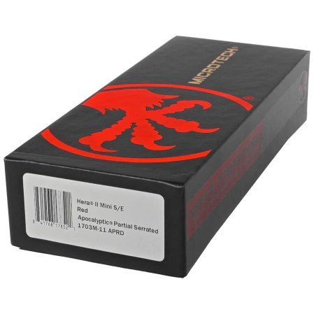 Microtech Hera II Mini S/E Red Aluminum, Apocalyptic P/S M390MK by Tony and Sean Marfione (1703M-11 APRD)