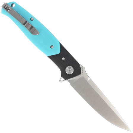 Nóż składany Bestech Swordfish Black/Light Blue G10, Satin 14C28N (BG62F)