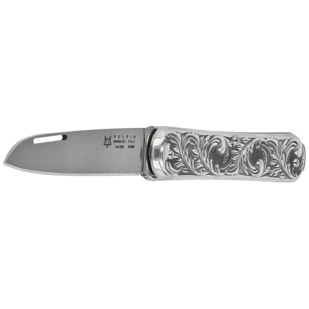 Fox Vulpis LE No 140/300 Pocket Knife Sterling Silver 925, Polished M390 (FX-VP130 AG)