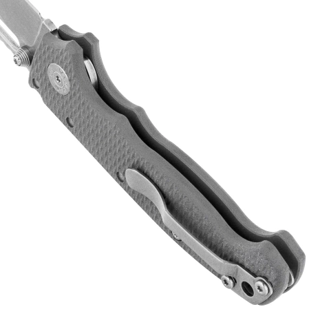 Demko AD20S Clip Point Knife Gray G10, Stonewashed MagnaCut by Andrew Demko (MGAD20S-MAG-GRYG10-CP)