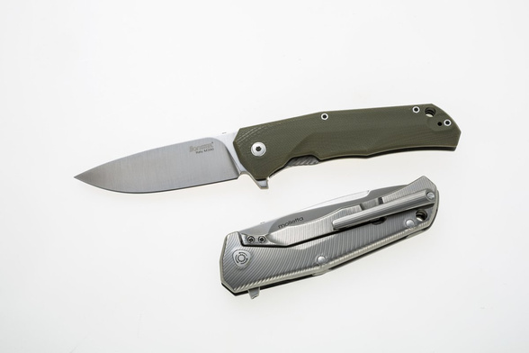 LionSteel T.R.E. G10 Green / Stone Washed Blade (TRE GGR)
