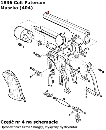 Pietta 1851 Colt, 1862 Spiller & Burr, 1836 Paterson Front Sight (404)