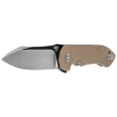 Bestech Torpedo Knife Beige G10, Black Stonewashed / Satin D2 (BG17B-2)