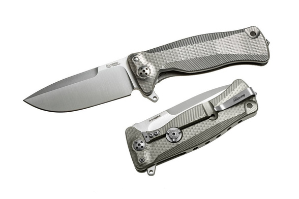 LionSteel SR11 Grey Titanium, Satin Sleipner by Molletta Knife (SR11 G)