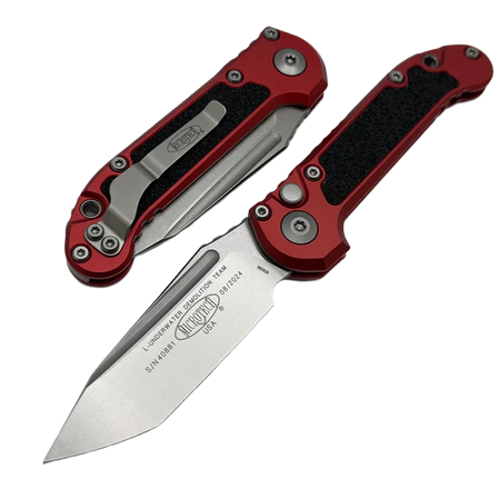 Nóż automatyczny Microtech LUDT Gen III T/E Red Aluminium, Stonewashed M390MK by Tony Marfione (1136-10RD)