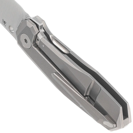 Nóż składany Spyderco Techno 3 Gray Titanium, Satin CTS XHP by Marcin Slysz (C158TIP3)