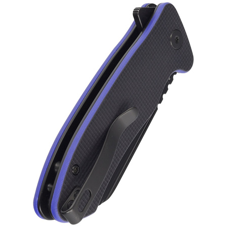 Nóż składany Kubey Creon Black/Blue G10, Blackwashed AUS-10 (KU336D)