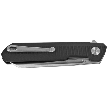 Nóż składany Bestechman Dundee Sheepfoot Black G10, Stonewashed/Satin D2 by Ostap Hel (BMK09A)