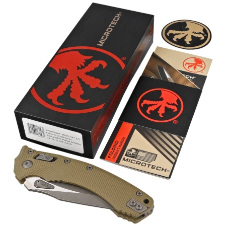 Microtech Amphibian Ram-Lok S/E Knife Fluted OD Green G10, Apocalyptic P/S M390MK by Tony Marfione (137RL-11APFLGTOD)