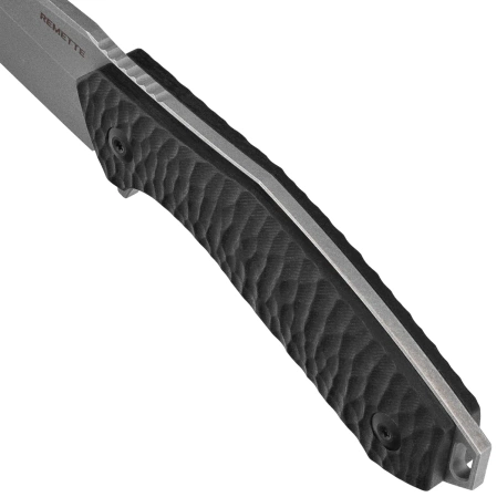 Remette RT-Allosaurus Knife Black G10, Stonewashed D2 (RTAS-B)