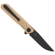 Bestechman Knife Mini Dundee Khaki G10, Black DLC D2 by Ostap Hel (BMK03I)