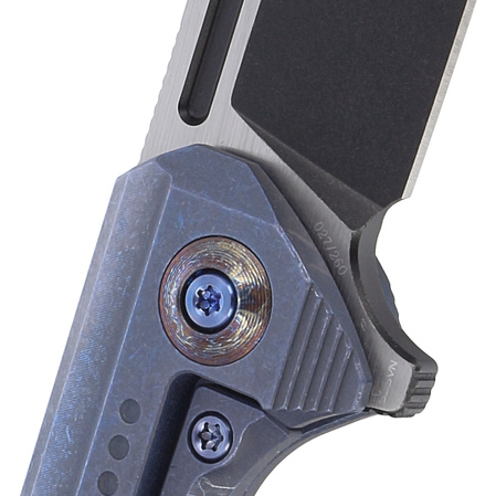 WE Knife Reiver LE No 027/260 Blue Titanium, Black Stonewashed CPM S35VN knife (WE16020-4)