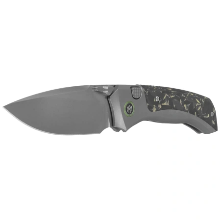 Nóż składany Remette RT-Steed Gray Titanium/Black-Green Carbon Fiber, Pearlescent M390 (RTWS-TY)