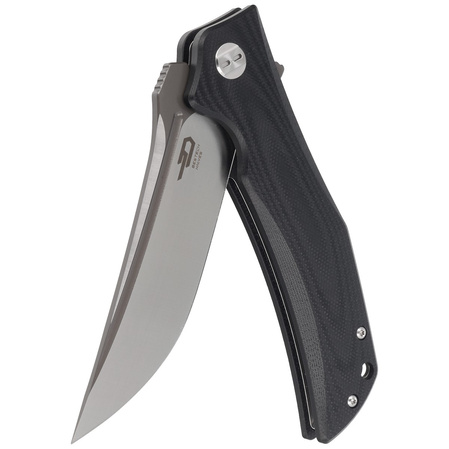 Nóż składany Bestech Scimitar Black G10, Gray / Satin D2 (BG05A-2)