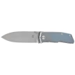 Fox The Sicilian Blue Titanium, Stonewashed N690 by Bob Terzuola Knife (FX-525 TI BL)