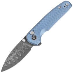 Civivi Mini Shakan Knife Blue Aluminum, Damascus (C20052F-DS1)