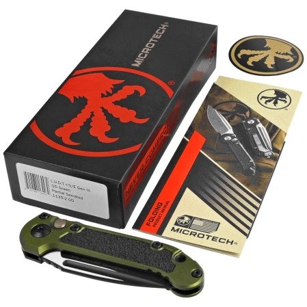 Nóż automatyczny Microtech LUDT Gen III S/E OD Green Aluminium, Black P/S M390MK by Tony Marfione (1135-2OD)