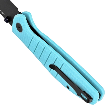 Bestechman Knife Goodboy Blue G10, Grey DLC D2 by Keanu Alfaro (BMK04C)