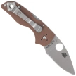 Spyderco Lil' Native Back Lock Sprint Run Knife Brown G-10, Stonewashed CPM 15V by Eric Glesser (C230MBGPBN15V)