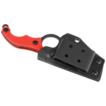 Kubey Hippocam KU166D Knife Red G10, Satin/Blackwashed D2