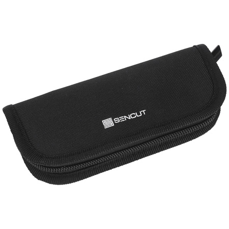 Sencut Crowley Guibourtia Wood, Black Stonewashed D2 knife (S21012-5)