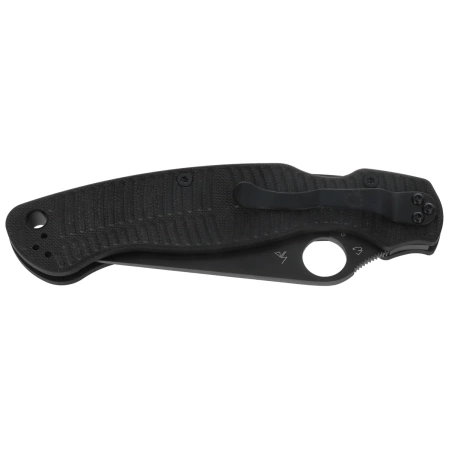 Spyderco Military 2 Salt Knife Black G10, Black DLC MagnaCut by Sal, Eric Glesser (C36GMCBKP2)