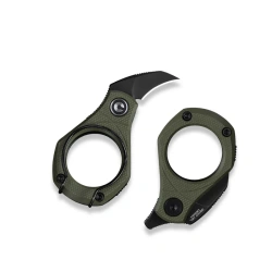 Civivi Pyrus Knife OD Green G10, Black Stonewashed 14C28N by Ostap Hel (C23038-4)