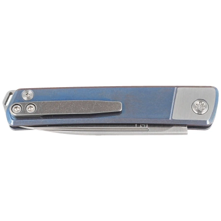 Medford Gentleman Jack Drop Point, Blue / Silver Titanium, Std HW/Clip, Tumbled S45VN (MK2114TD-37A2-TSCS-Q4)