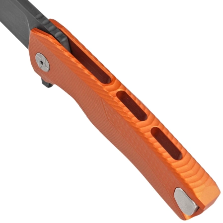 Nóż składany LionSteel ROK Orange Aluminium, Black M390 by Molletta (ROK A OB)