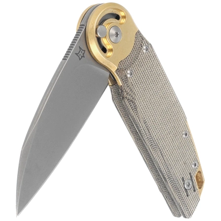 Fox Metamorphosis Green Micarta Knife, Acid Stonewashed M390 (FX-556-B4)