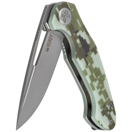 Kubey Dugu Knife Camo G10, Beadblasted 14C28N (KU210H)