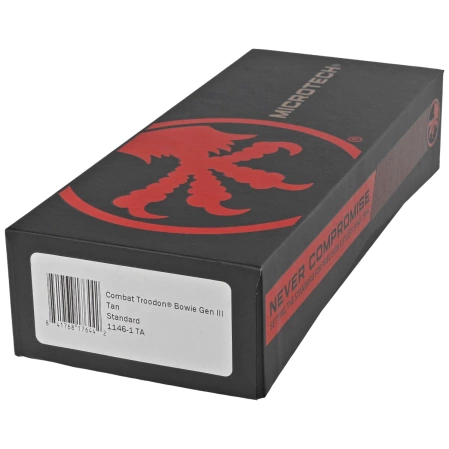 Microtech Combat Troodon Gen III Bowie Tan Aluminum, Black M390MK by Tony Marfione (1146-1TA)