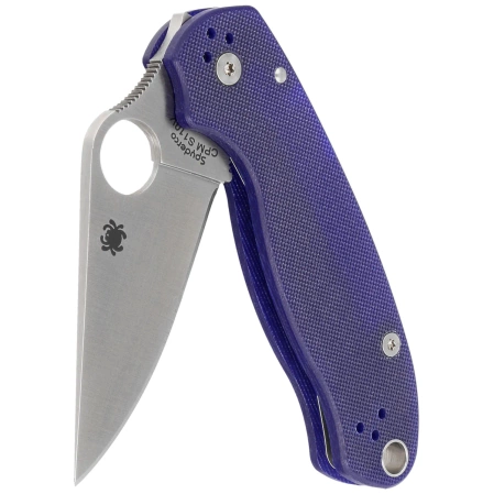 Spyderco Para 3 Cobalt Blue G10, Satin CPM SPY27 by Sal, Eric Glesser (C223GPCBL)