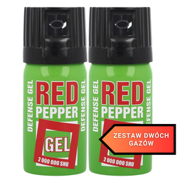 Zestaw dwóch gazów pieprzowych Sharg Defence Green Gel 2mln SHU, Cone 40ml (10040-C)