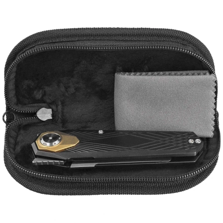 Remette RT-Infinite Power Knife Black Titanium, Hand Grinding Pearlescent M390 (RTIP-A)