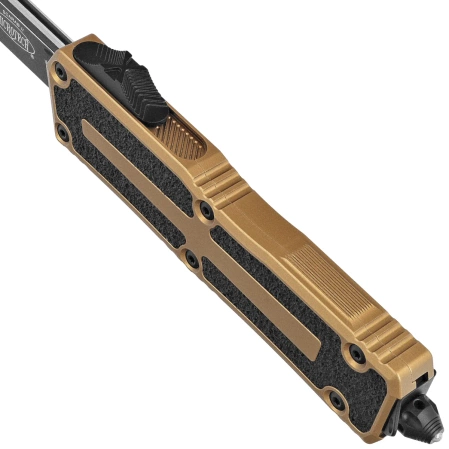 Nóż automatyczny OTF Microtech Scarab II Gen III S/E Tan Aluminium, Black M390MK by Tony Marfione (1278-1TA)