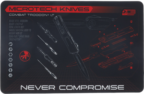 Microtech Combat Troodon Black Display Mat (MAT-CT)