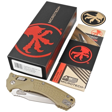 Microtech Amphibian Ram-Lok S/E Frag OD Green G10, Stonewashed M390MK by Tony Marfione (137RL-10FRGTOD)