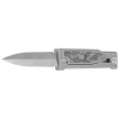 Reate Knife EXO-M OTF Gravity D/E Bead Blasted Titanium/Damascus Black-White G10, Satin Elmax