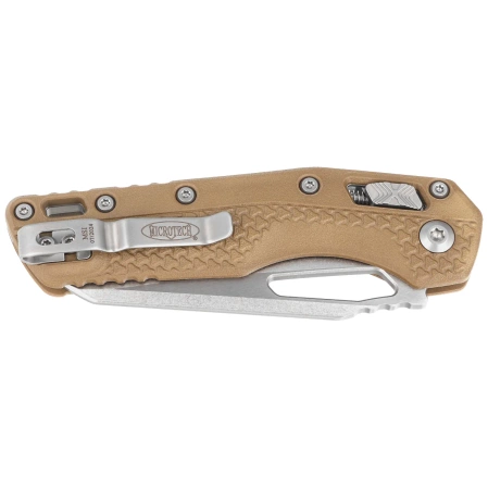 Microtech MSI S/E Dark Earth Tri-Grip Polymer, Stonewashed M390MK by Tony Marfione (210T-10PMDE)