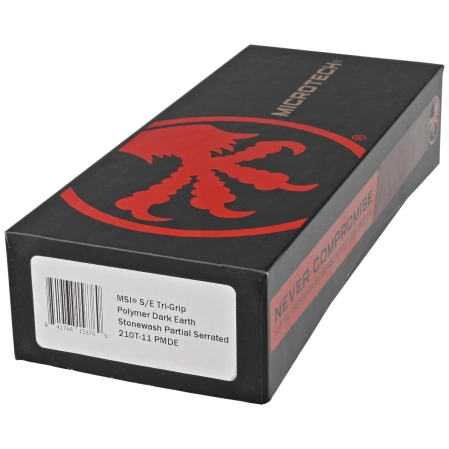 Nóż składany Microtech MSI S/E Dark Earth Tri-Grip Polymer, Stonewashed P/S M390MK by Tony Marfione (210T-11PMDE)